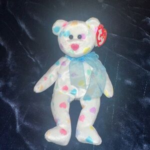 Ty Multicolor Heart Teddy Bear “Kissme”